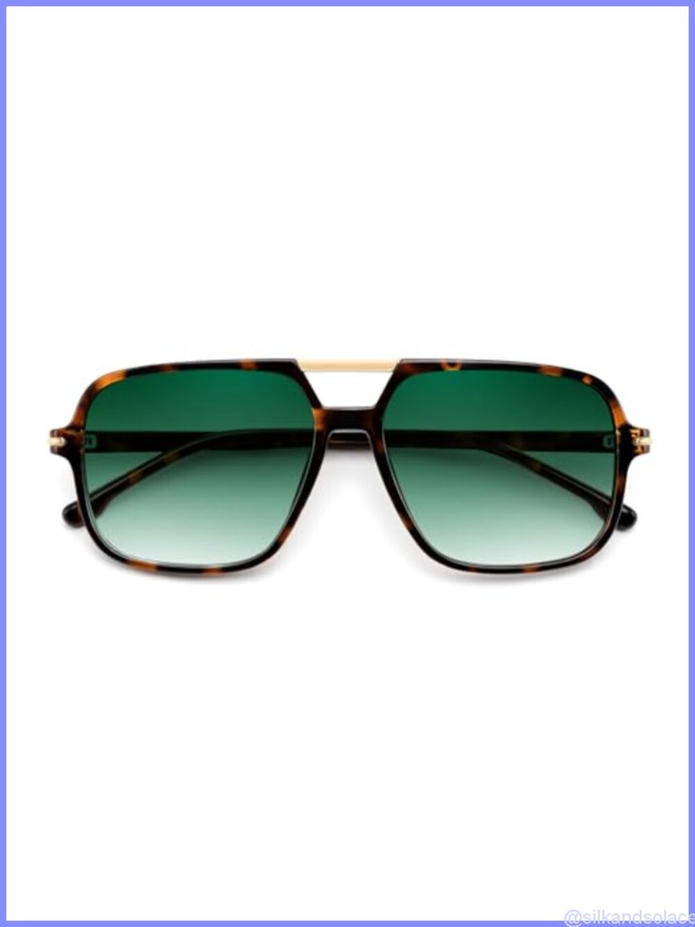 Retro Aviator Square Sunglasses UV400 Unisex Full Frame Adult
